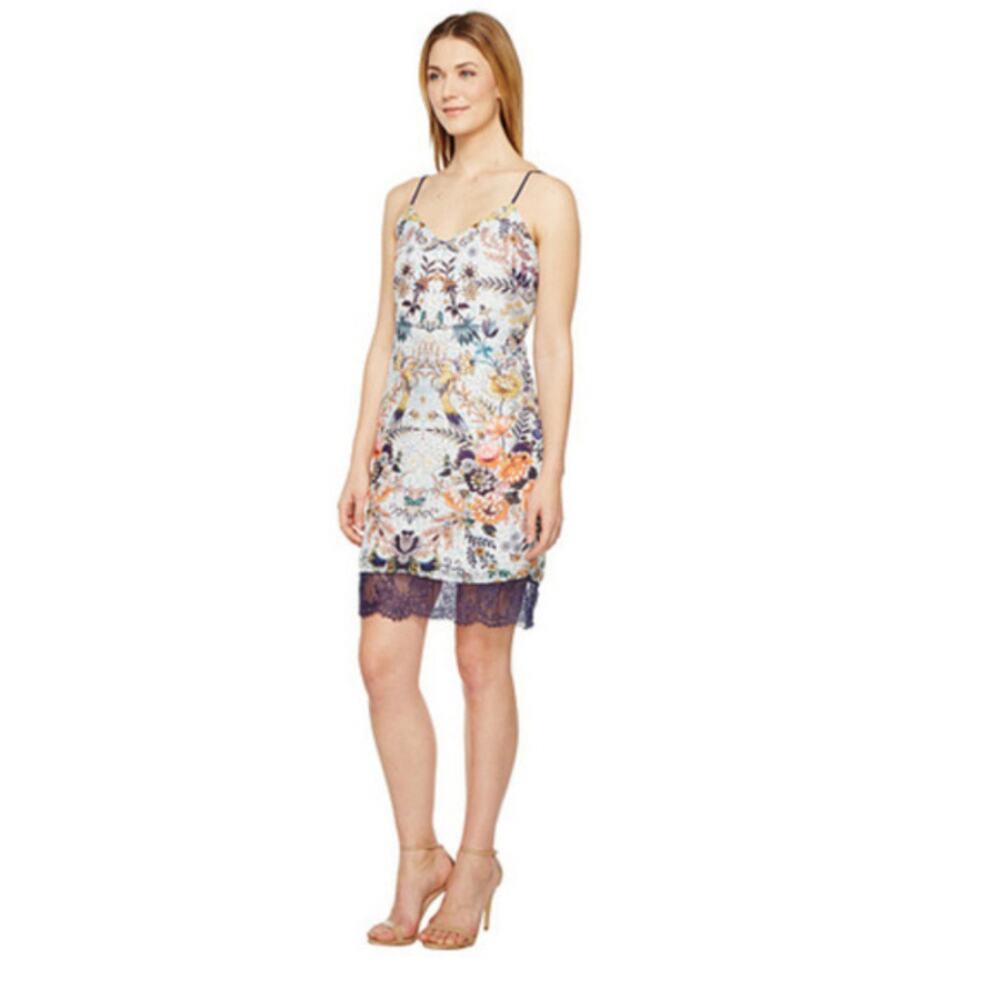 Adelyn Rae Floral Printed Slip Dress Small